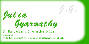 julia gyarmathy business card